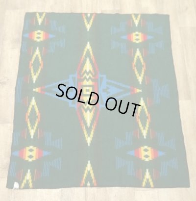 画像2: PENDLETON ウールラグ ネイティブ柄 140cm x 125cm USA製 (USED)