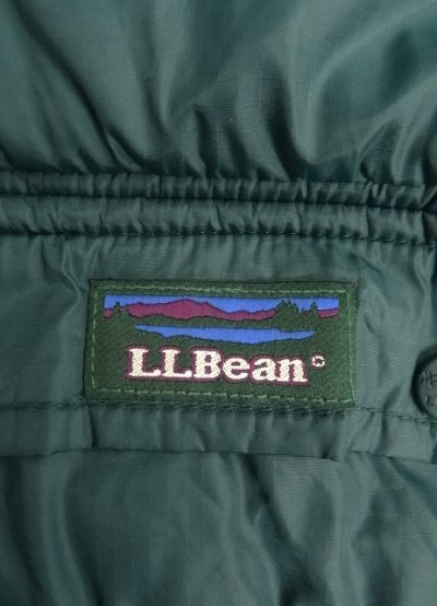 画像4: 90'S LL Bean プリマロフト ハーフジップ フード付きジャケット グリーン/パープル USA製 (VINTAGE)