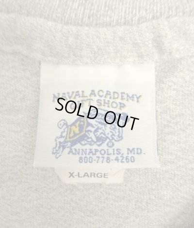 画像2: 90'S アメリカ軍 US NAVAL ACADEMY "NAVY HOCKEY" シングルステッチ 半袖 Tシャツ ヘザーグレー USA製 (VINTAGE)