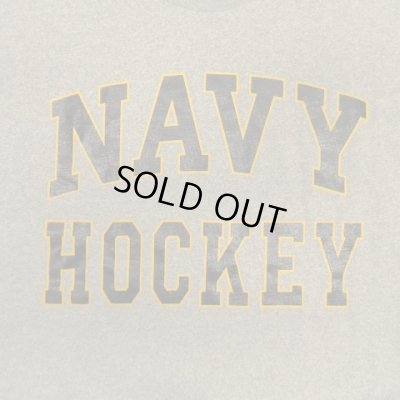 画像4: 90'S アメリカ軍 US NAVAL ACADEMY "NAVY HOCKEY" シングルステッチ 半袖 Tシャツ ヘザーグレー USA製 (VINTAGE)