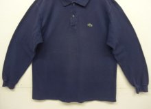 他の写真3: 80'S CHEMISE LACOSTE 長袖 ポロシャツ ネイビー フランス製 (VINTAGE)