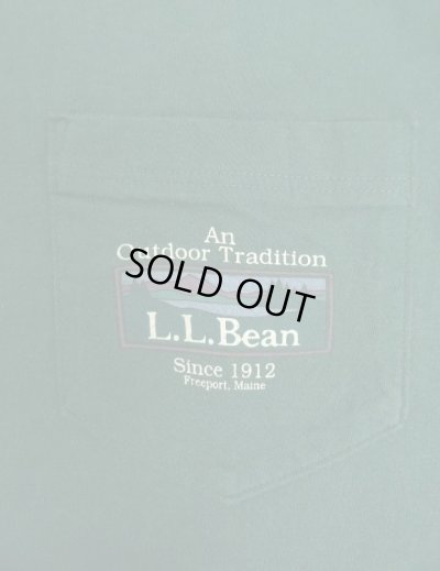 画像3: 90'S LL Bean ポケット付き 長袖 Tシャツ ダークグリーン USA製 (VINTAGE)