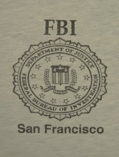 画像3: 90'S FBI SAN FRANCISCO 胸プリント シングルステッチ 半袖 Tシャツ グレー USA製 (VINTAGE)