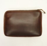FERNAND LEATHER "CLUTCH BAG W/ZIP" オールレザー クラッチバッグ ブラウン USA製 (USED)