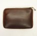 画像1: FERNAND LEATHER "CLUTCH BAG W/ZIP" オールレザー クラッチバッグ ブラウン USA製 (USED) (1)