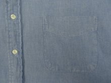 他の写真2: 90'S RALPH LAUREN "THE BIG SHIRT" 裾ロゴ刺繍 シャンブレー BDシャツ ブルー (VINTAGE)