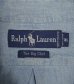 画像2: 90'S RALPH LAUREN "THE BIG SHIRT" 裾ロゴ刺繍 シャンブレー BDシャツ ブルー (VINTAGE) (2)