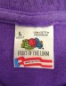 画像2: 90'S FRUIT OF THE LOOM シングルステッチ 耳付きポケット 半袖 Tシャツ グレープ USA製 (VINTAGE) (2)