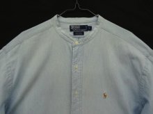 他の写真1: 90'S RALPH LAUREN "POSTBOY" シャンブレー 長袖 バンドカラーシャツ ブルー (VINTAGE)