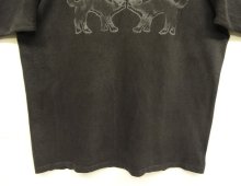 他の写真3: 90'S CATS LAUGHING シングルステッチ 半袖 Tシャツ フェードブラック USA製 (VINTAGE)