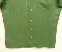 他の写真3: 90'S RALPH LAUREN "CALDWELL"  裾ロゴ シルクリネン 半袖 オープンカラーシャツ グリーン (VINTAGE)