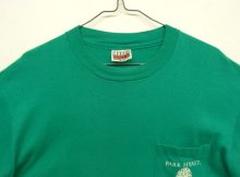 他の写真1: 80'S PARK TYATT "HANES製" シングルステッチ ポケット付き 半袖 Tシャツ グリーン USA製 (VINTAGE)