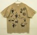 画像1: 90'S ROCK ART BY BRAVO シングルステッチ 両面染み込みプリント 半袖 Tシャツ ベージュ USA製 (VINTAGE) (1)