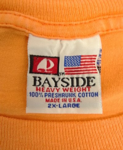 画像2: 90'S at&t "BAYSIDE製" ポケット付き 半袖 Tシャツ シャーベットオレンジ USA製 (VINTAGE)