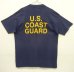 画像4: 90'S US COAST GUARD シングルステッチ 両面プリント 半袖 Tシャツ フェードネイビー USA製 (VINTAGE) (4)