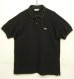 画像1: 80'S CHEMISE LACOSTE ポロシャツ ブラック フランス製 (VINTAGE) (1)