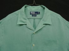 他の写真1: 90'S RALPH LAUREN "CALDWELL"  リネン 半袖 オープンカラーシャツ ミントグリーン (DEADSTOCK)