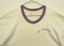 他の写真1: 60'S RUSSELL SOUTHERN CO シングルステッチ 染み込みプリント 半袖 リンガーTシャツ ホワイト (VINTAGE)