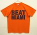 画像1: 90'S BEAT MIAMI シングルステッチ Tシャツ オレンジ USA製 (VINTAGE) (1)