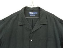 他の写真1: 90'S RALPH LAUREN "CALDWELL"  シルク/コットン 半袖 オープンカラーシャツ ブラック (VINTAGE)