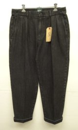 WOODBLOCK "2TUCK BLACK DENIM TROUSER" BLACK (VINTAGE)