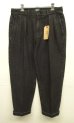 画像1: WOODBLOCK "2TUCK BLACK DENIM TROUSER" BLACK (VINTAGE) (1)