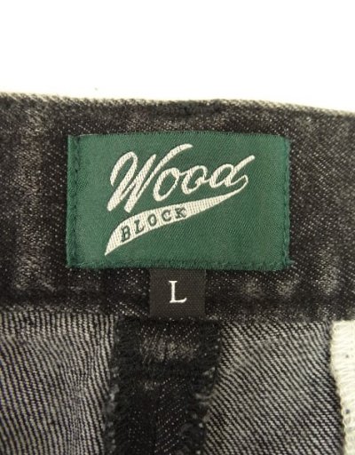 画像2: WOODBLOCK "2TUCK BLACK DENIM TROUSER" BLACK (VINTAGE)