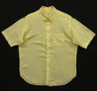 80'S BROOKS BROTHERS コットン/リネン 半袖 BDシャツ ストライプ USA製 (VINTAGE)