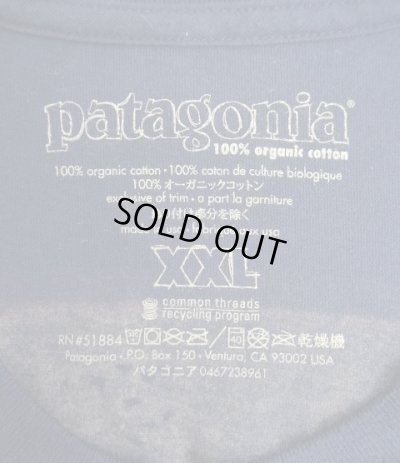 画像3: PATAGONIA "冨士三十六景　駿河薩タ之海上" バックプリント 長袖 Tシャツ ネイビー USA製 (VINTAGE)