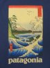 画像2: PATAGONIA "冨士三十六景　駿河薩タ之海上" バックプリント 長袖 Tシャツ ネイビー USA製 (VINTAGE) (2)