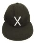 画像2: IDEAL CAP COMPANY "X" ウールキャップ ブラック USA製 (DEADSTOCK) (2)