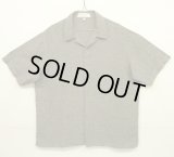 90'S PERRY ELLIS リネン/コットン 半袖 オープンカラーシャツ カーキベース/総柄 (VINTAGE)