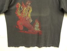 他の写真3: 90'S JIMI HENDRIX 両面プリント シングルステッチ 半袖 Tシャツ フェードブラック (VINTAGE)