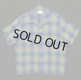 60'S TOWNCRAFT レーヨン 半袖 オープンカラーシャツ オンブレチェック (VINTAGE)