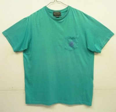 画像1: 90'S RALPH LAUREN "POLO COUNTRY" シングルステッチ ポケット付き 半袖 Tシャツ グリーン (VINTAGE)