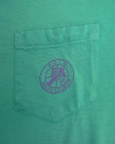 画像3: 90'S RALPH LAUREN "POLO COUNTRY" シングルステッチ ポケット付き 半袖 Tシャツ グリーン (VINTAGE)