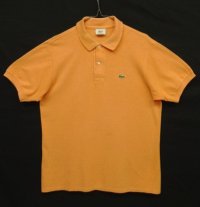 80'S CHEMISE LACOSTE ポロシャツ オレンジメランジ フランス製 (VINTAGE)