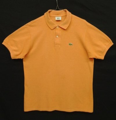 画像1: 80'S CHEMISE LACOSTE ポロシャツ オレンジメランジ フランス製 (VINTAGE)