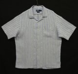90'S RALPH LAUREN "CALDWELL"  リネン 半袖 オープンカラーシャツ ストライプ (VINTAGE)