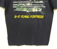 他の写真3: 80'S US ARMY AIR FORCE "B-17 FLYING FORTRESS" シングルステッチ 両面プリント Tシャツ ネイビー USA製 (VINTAGE)