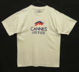 80'S CANNES - COTE D'AZUR シングルステッチ 半袖 Tシャツ ホワイト USA製 (VINTAGE)