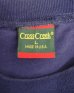 画像2: 90'S CROSS CREEK コットン100% シングルステッチ ポケット付き 半袖 Tシャツ ネイビー USA製 (VINTAGE) (2)