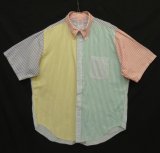 90'S BROOKS BROTHERS "FUN SHIRT" ポプリン 半袖 BDシャツ クレイジーストライプ USA製 (VINTAGE)