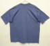 画像4: 90'S HONORS コットン/ポリ シングルステッチ 耳付きポケット 半袖 Tシャツ ヘザーブルー USA製 (VINTAGE) (4)