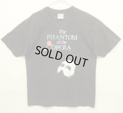 画像1: 90'S THE PHANTOM OF THE OPERA シングルステッチ 半袖 Tシャツ フェードブラック (VINTAGE)