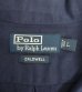 画像2: 90'S RALPH LAUREN "CALDWELL" シルクリネン 裾ロゴ 半袖 オープンカラーシャツ ダークネイビー (VINTAGE) (2)