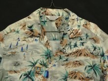 他の写真1: 60'S ALOHA SHIRT "三角タグ" レーヨン 半袖 オープンカラーシャツ 総柄 (VINTAGE)