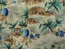 他の写真2: 60'S ALOHA SHIRT "三角タグ" レーヨン 半袖 オープンカラーシャツ 総柄 (VINTAGE)