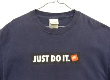 他の写真1: 00'S NIKE "JUST DO IT." ボックスロゴ 半袖 Tシャツ ネイビー (VINTAGE)