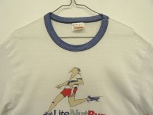 他の写真1: 80'S HANES "LITE NUT RUN" シングルステッチ 半袖 リンガーTシャツ ホワイト USA製 (VINTAGE)